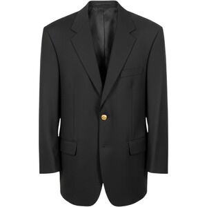 Vintage Wimbledon of England Blazer Mens Black Gold Buttons Dillard's Sport Coat